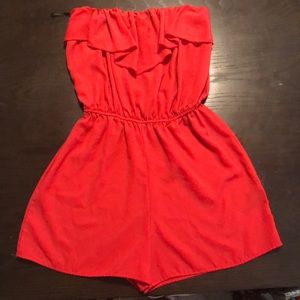 Red romper! SIze L! Super cute for summer!